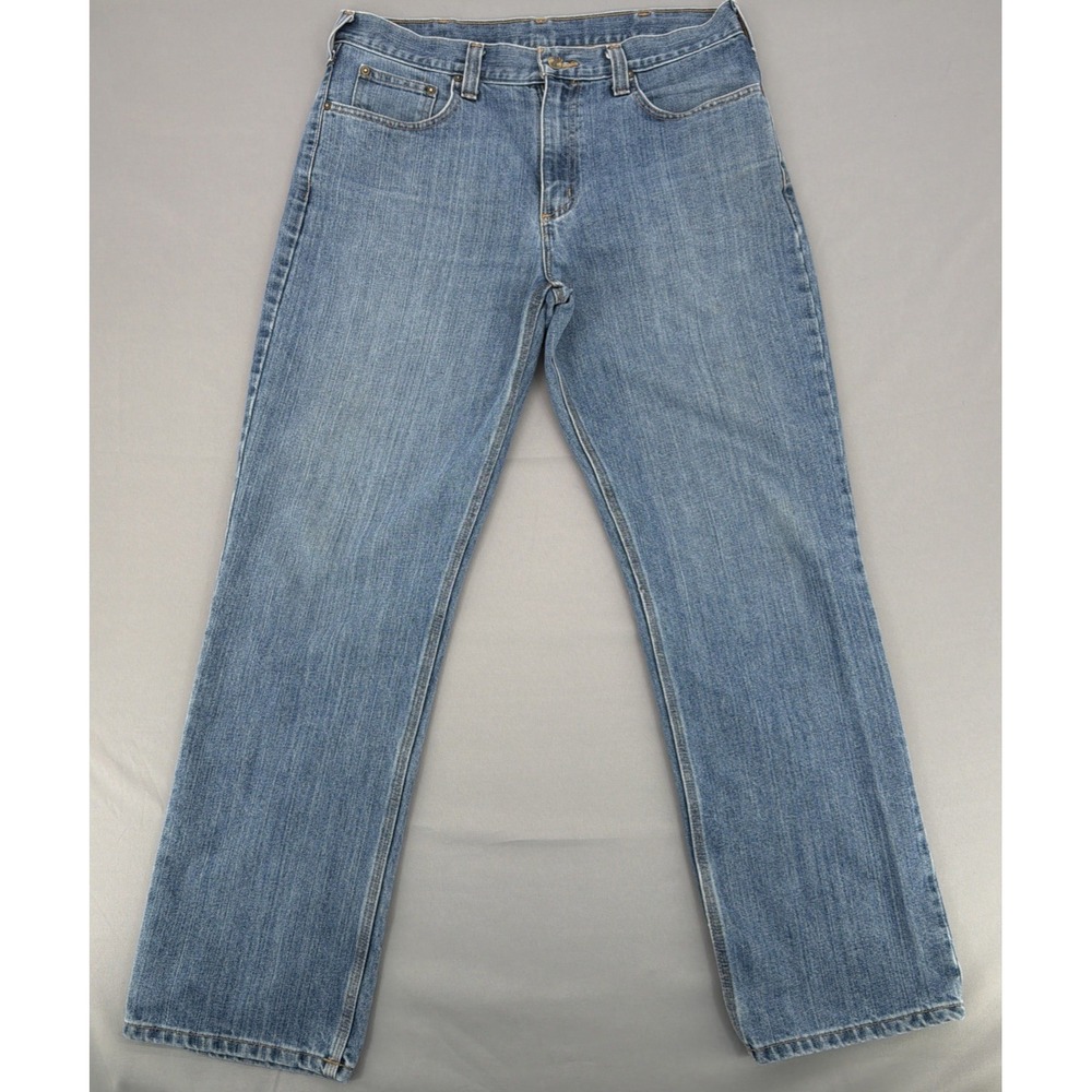Carhartt Relaxed Fit Jeans Men's 36x32 Blue Straight Leg Workwear Denim